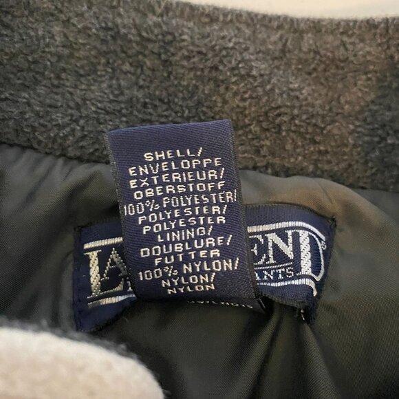 Lands' End Sweater Fleece Vest Womens Large 14-16 Cream Gray Full Zip Pockets - Picture 11 of 13